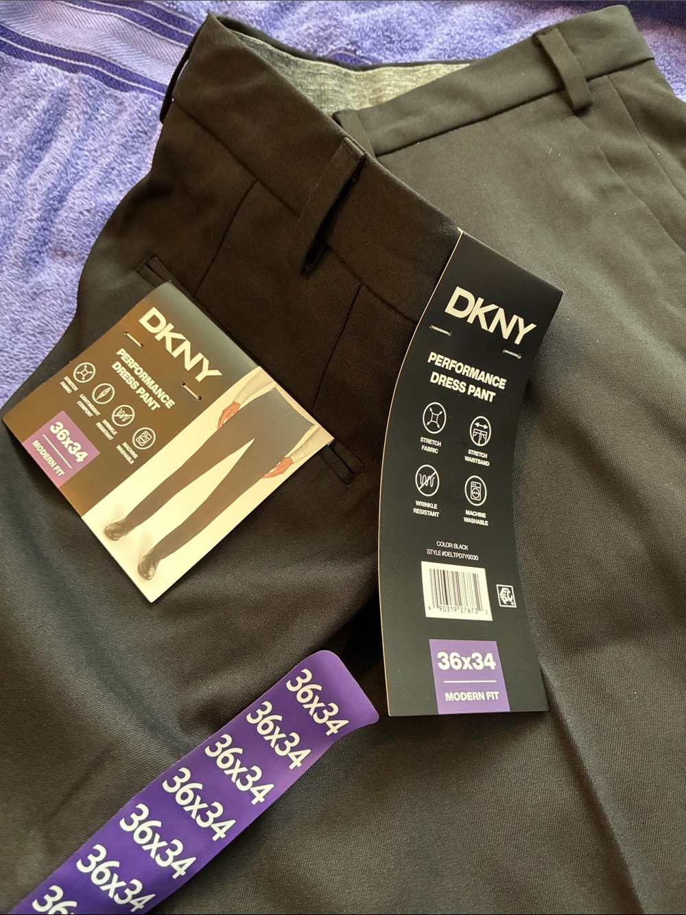 DKNY Men’s Performance Dress Pants - Black